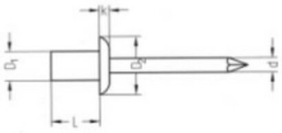platte kop - waterdicht - alu/staal