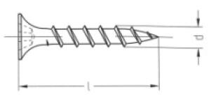 gipsplaatschr. grovedr./1000 zwart 3.9x25, 1000 stuks