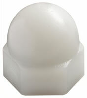 dopmoer din1587 kunststof pa6.6 wit m12, 100 stuks