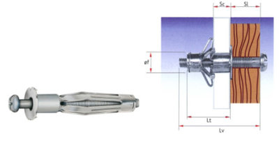 spananker m4x32 boordiam.8mm klembereik 3-9mm+schroef, 100 stuks