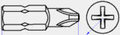 Schroefbit Staal PHILL #  1 x 25 mm, 10 stuks