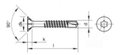 hb-tecs verzinkt t20 4.5x45, 200 stuks