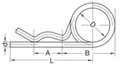 beta-pen dubbel din11024 geel verzinkt 2mm, 100 stuks