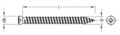 muurschroef zk torx 25 geel verzinkt 7.5x72, 100 stuks