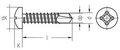 zelfborendeschr. din7504n-h verzinkt 3.5x13, 200 stuks