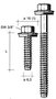 dak & gevelbout type bz verzinkt r16 + afdichtring 16mm 6.3x38, 200 stuks