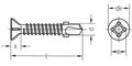 vleugelteks-h vzk verzinkt 4.2x38, 200 stuks