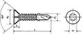 vleugelteks-t30 verzinkt 6.3x45, 200 stuks