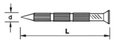 staalnagel vzk wit verzinkt 2.7x40, 250 stuks