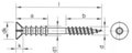 afstandstelschroef 6x60 mk verzinkt met kraag torx 25, 100 stuks